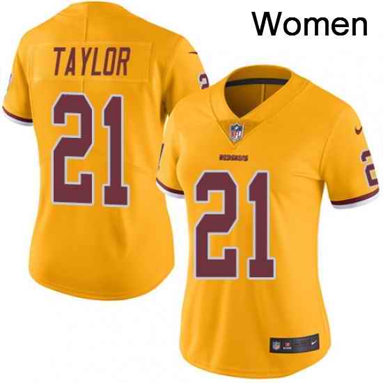 Womens Nike Washington Redskins 21 Sean Taylor Limited Gold Rush Vapor Untouchable NFL Jersey